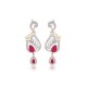 Designer Earrings with Certified Diamonds in 18k Yellow Gold - NK0849PER